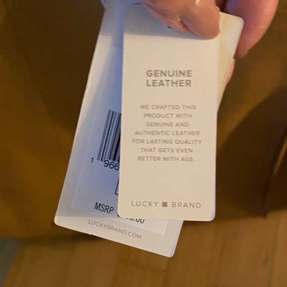 Lucky Brand NEW all leather tote in camel - Picture 3 of 14